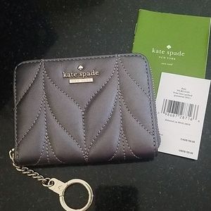 Kate Spade dani quilted key coin credit purse new